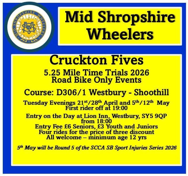 Cruckton Fives – 5 Mile Time Trials 2026